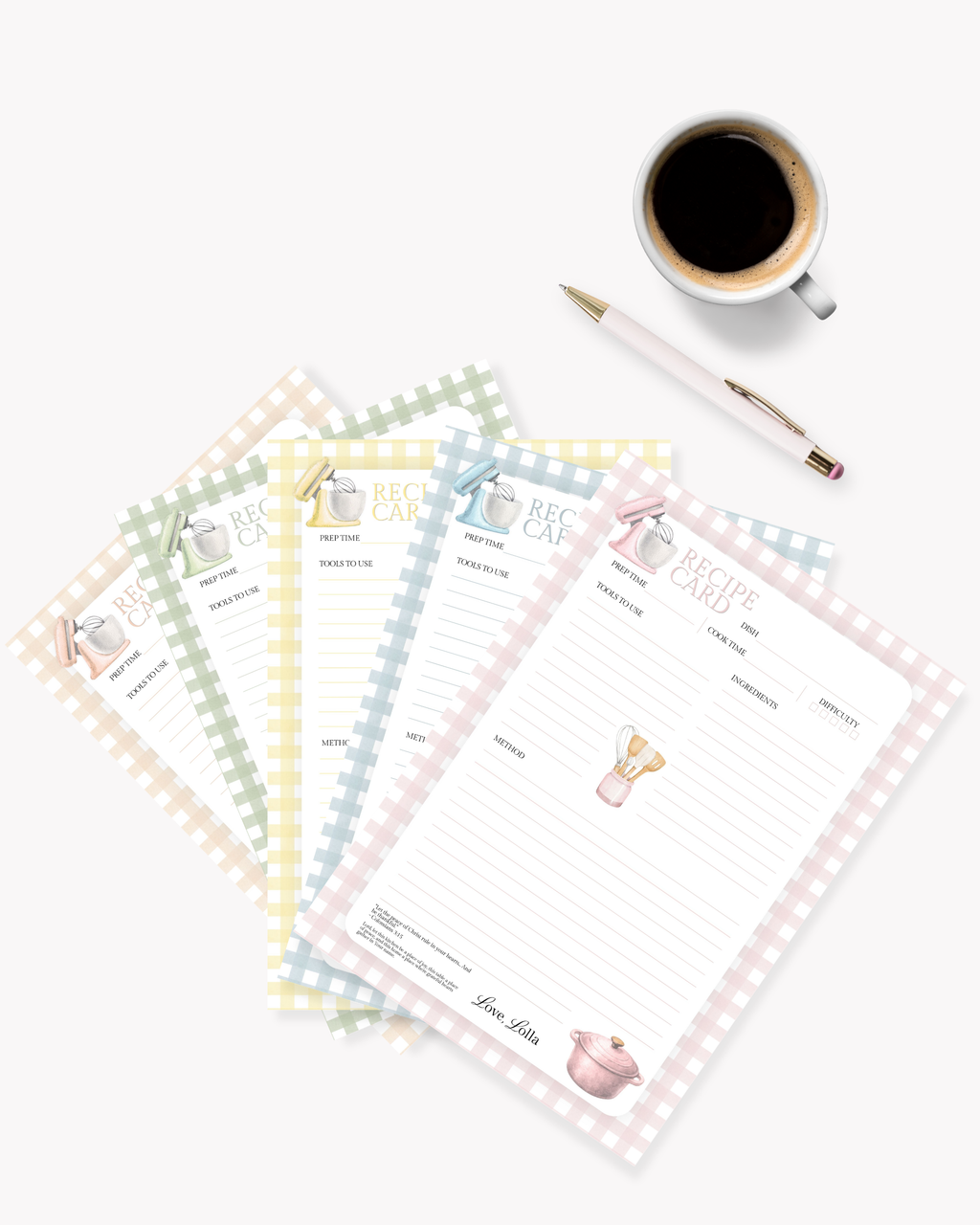 Love, Lolla Recipe Cards