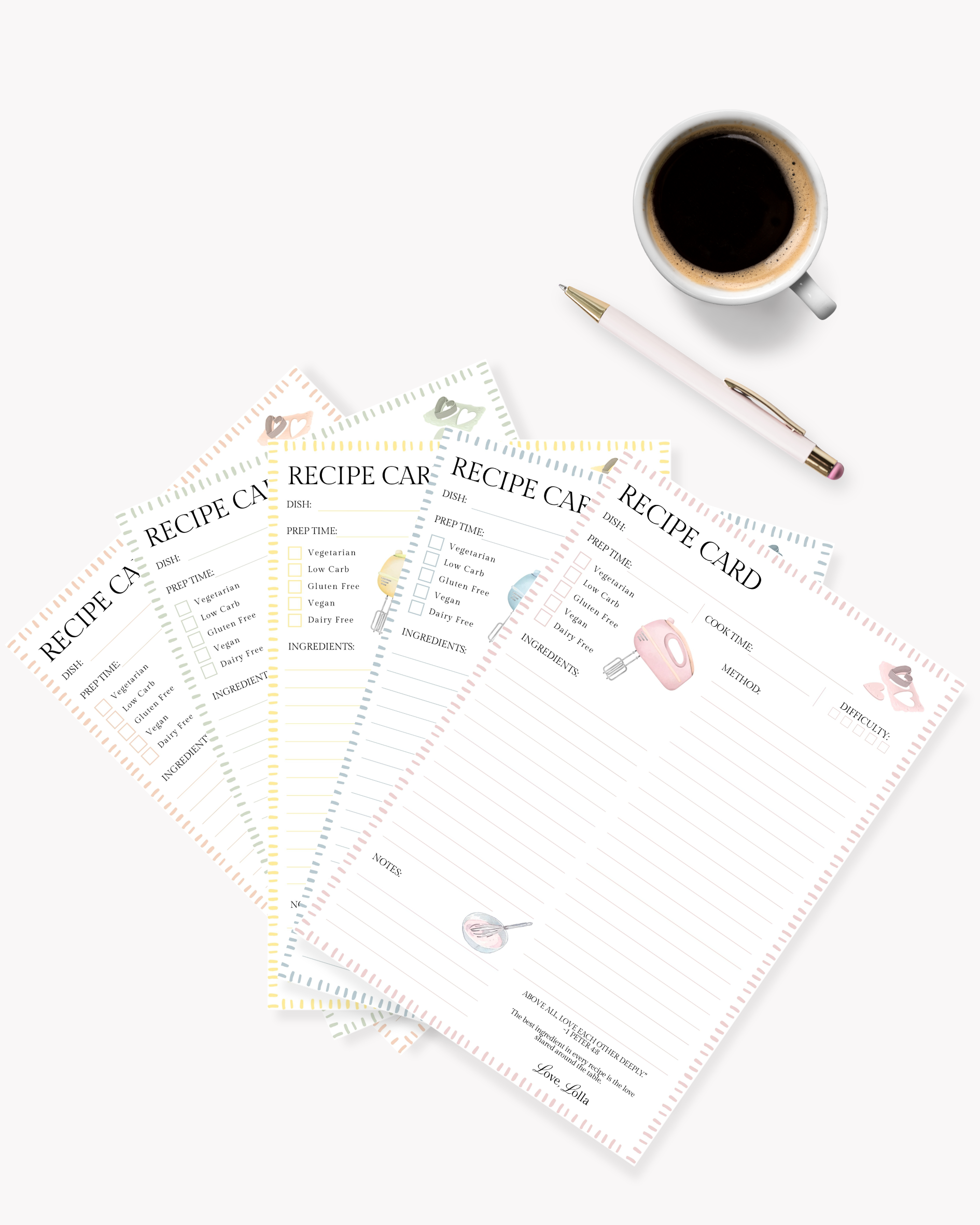 Love, Lolla Recipe Cards