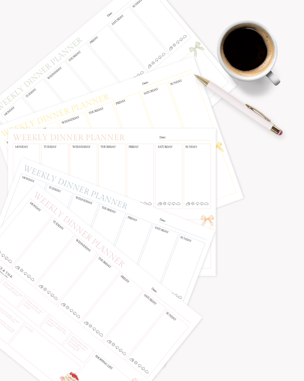 Love, Lolla Weekly Dinner Planner